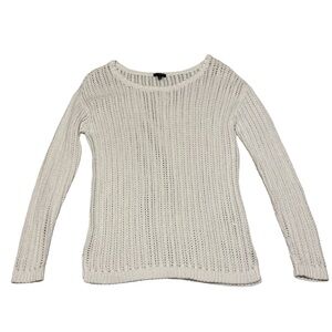 Talbots Open-Knit Cream Sweater Women’s Small Lightweight Pullover